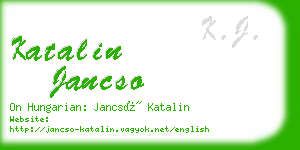 katalin jancso business card